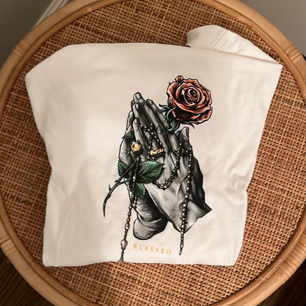 DGK heavyweight blessed t shirt white men large slightly worn